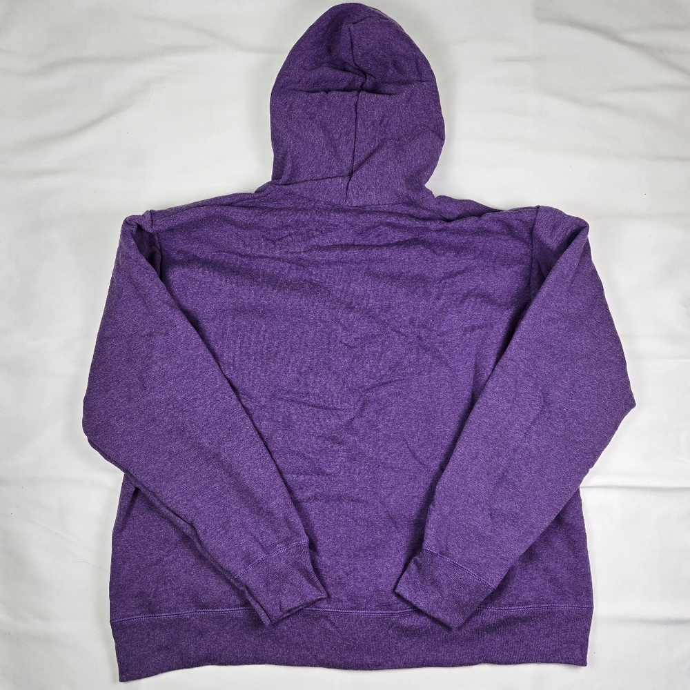 Purple Hanes Zip-Up Hoodie Size 2XL - Picture 2 of 6